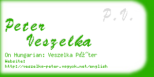 peter veszelka business card